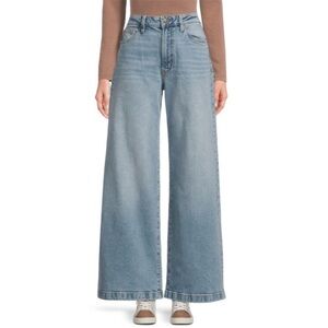 Hudson Jeans Womens  Jolene Risque Wide Leg Jean Blue 33
